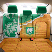 Personalised Ivory Coast Back Car Seat Cover Elephant With Coat Of Arms