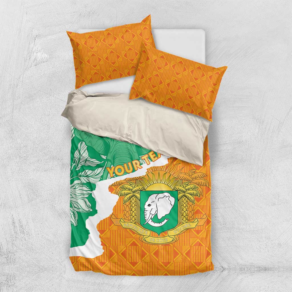Personalised Ivory Coast Bedding Set Elephant With Coat Of Arms