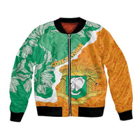 Personalised Ivory Coast Bomber Jacket Elephant With Coat Of Arms