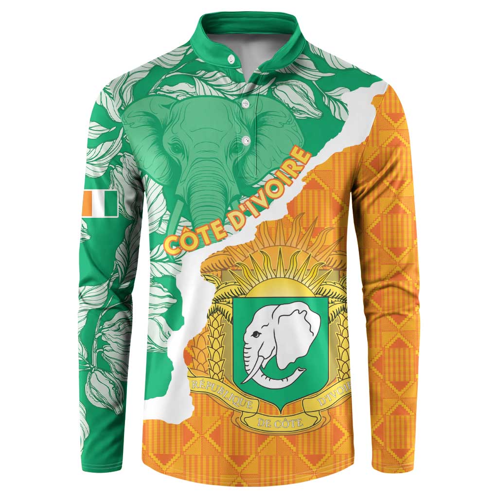 Personalised Ivory Coast Button Sweatshirt Elephant With Coat Of Arms