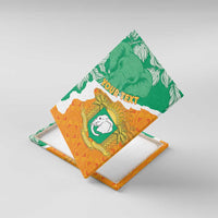 Personalised Ivory Coast Canvas Wall Art Elephant With Coat Of Arms