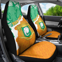 Personalised Ivory Coast Car Seat Cover Elephant With Coat Of Arms
