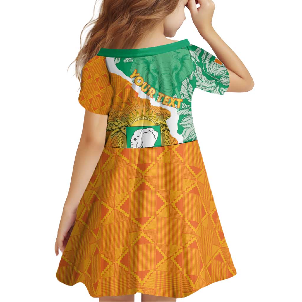 Personalised Ivory Coast Family Matching Long Sleeve Bodycon Dress and Hawaiian Shirt Elephant With Coat Of Arms