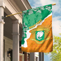 Personalised Ivory Coast Garden Flag Elephant With Coat Of Arms