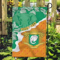 Personalised Ivory Coast Garden Flag Elephant With Coat Of Arms