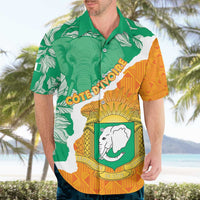 Personalised Ivory Coast Hawaiian Shirt Elephant With Coat Of Arms