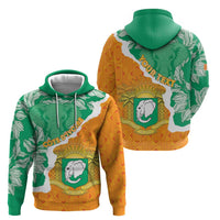 Personalised Ivory Coast Hoodie Elephant With Coat Of Arms