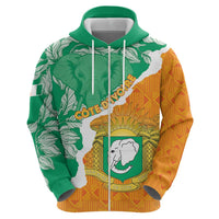 Personalised Ivory Coast Hoodie Elephant With Coat Of Arms