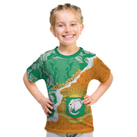 Personalised Ivory Coast Kid T Shirt Elephant With Coat Of Arms