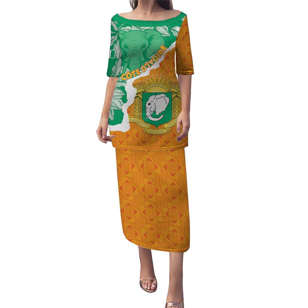 Personalised Ivory Coast Puletasi Elephant With Coat Of Arms - Wonder Print Shop