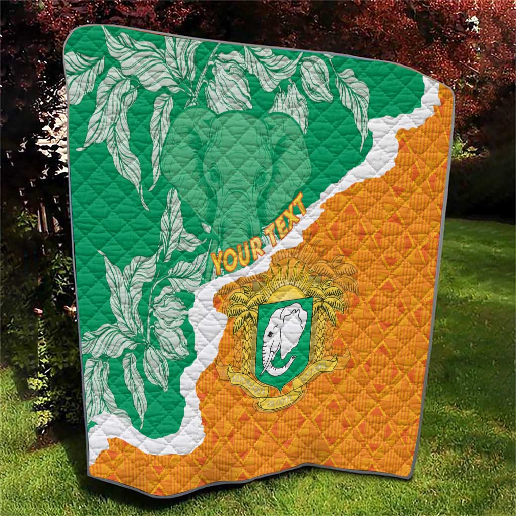 Personalised Ivory Coast Quilt Elephant With Coat Of Arms - Wonder Print Shop