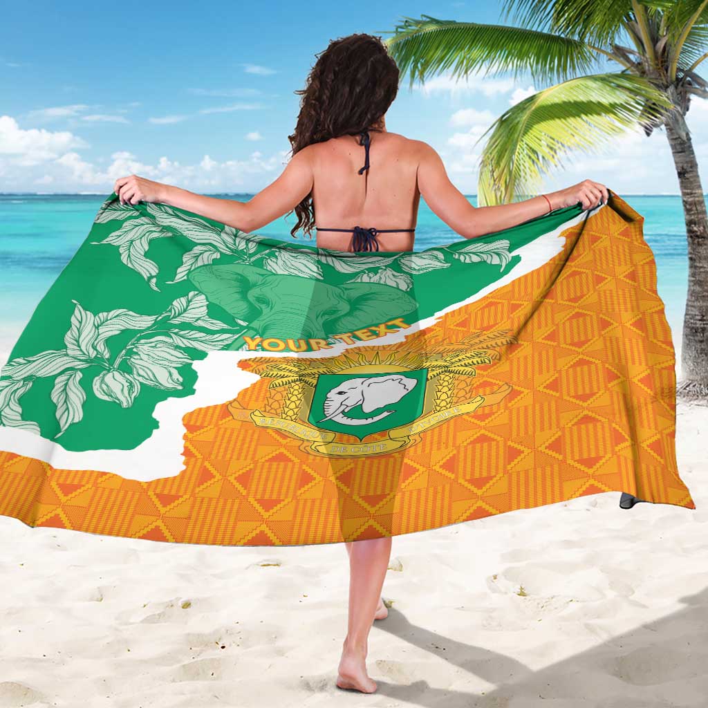 Personalised Ivory Coast Sarong Elephant With Coat Of Arms - Wonder Print Shop