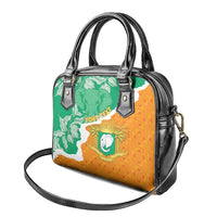 Personalised Ivory Coast Shoulder Handbag Elephant With Coat Of Arms - Wonder Print Shop