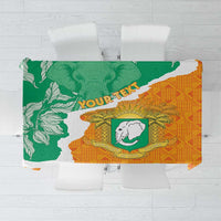 Personalised Ivory Coast Tablecloth Elephant With Coat Of Arms - Wonder Print Shop
