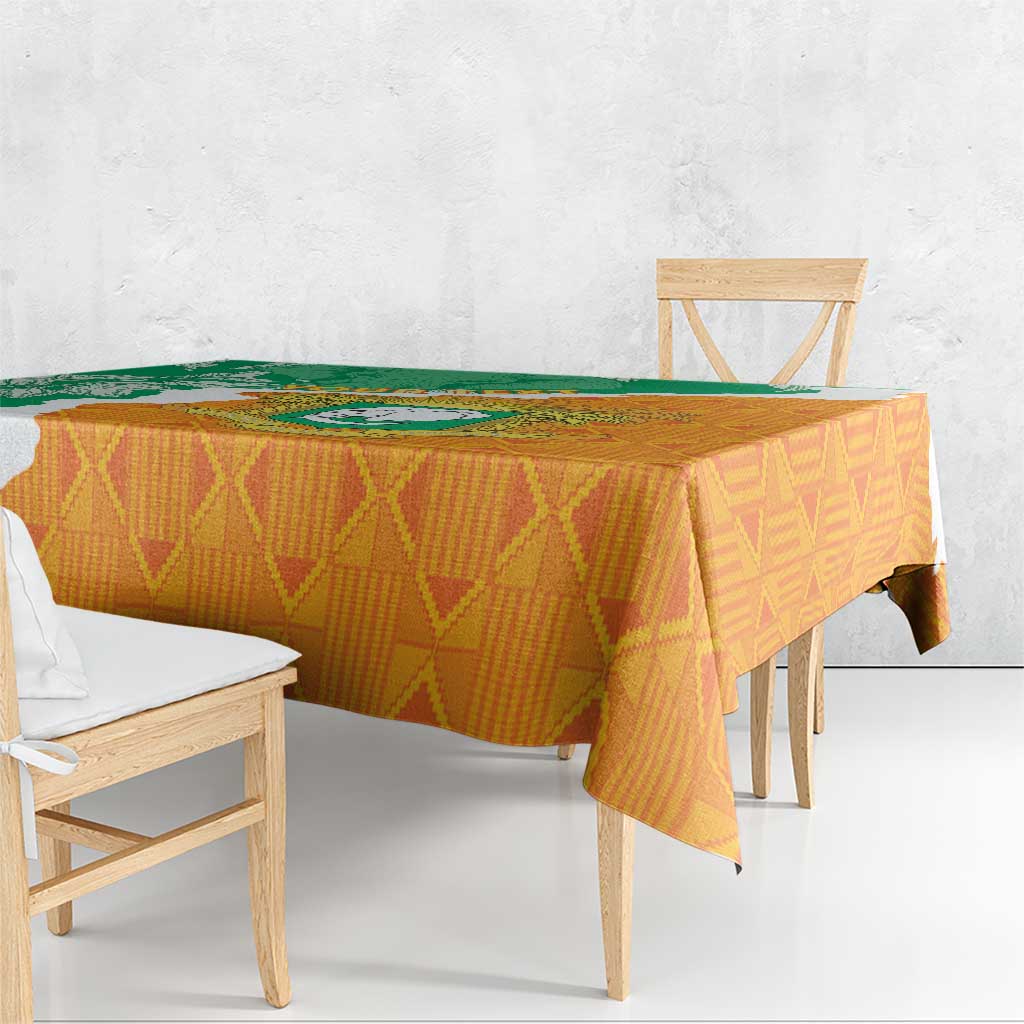 Personalised Ivory Coast Tablecloth Elephant With Coat Of Arms - Wonder Print Shop