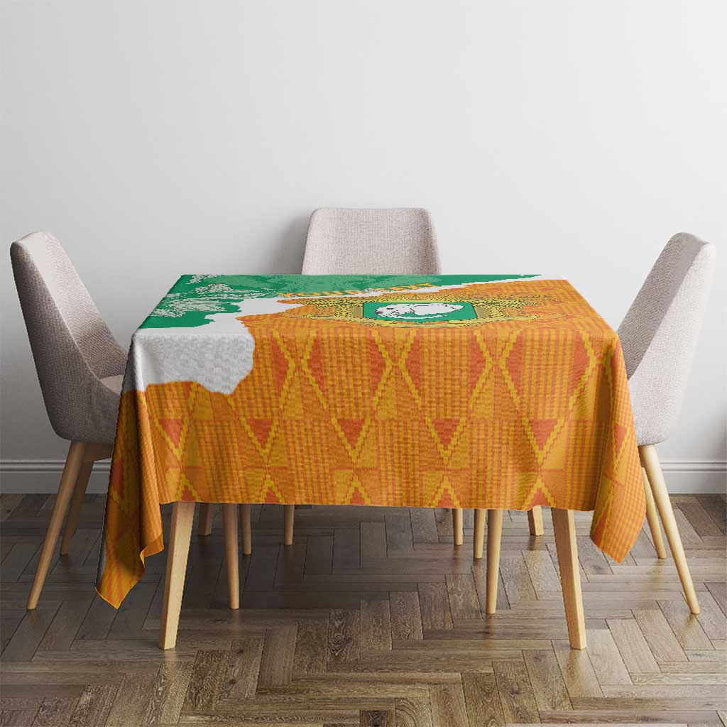 Personalised Ivory Coast Tablecloth Elephant With Coat Of Arms - Wonder Print Shop