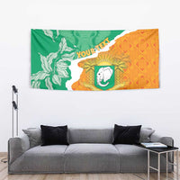 Personalised Ivory Coast Tapestry Elephant With Coat Of Arms - Wonder Print Shop