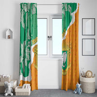 Personalised Ivory Coast Window Curtain Elephant With Coat Of Arms - Wonder Print Shop