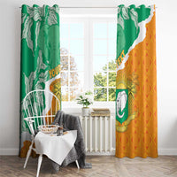 Personalised Ivory Coast Window Curtain Elephant With Coat Of Arms - Wonder Print Shop