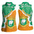 Personalised Ivory Coast Women Sleeveless Polo Shirt Elephant With Coat Of Arms - Wonder Print Shop