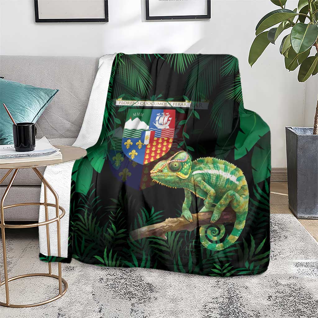 Reunion Island Blanket Furcifer Pardalis With Coat Of Arms