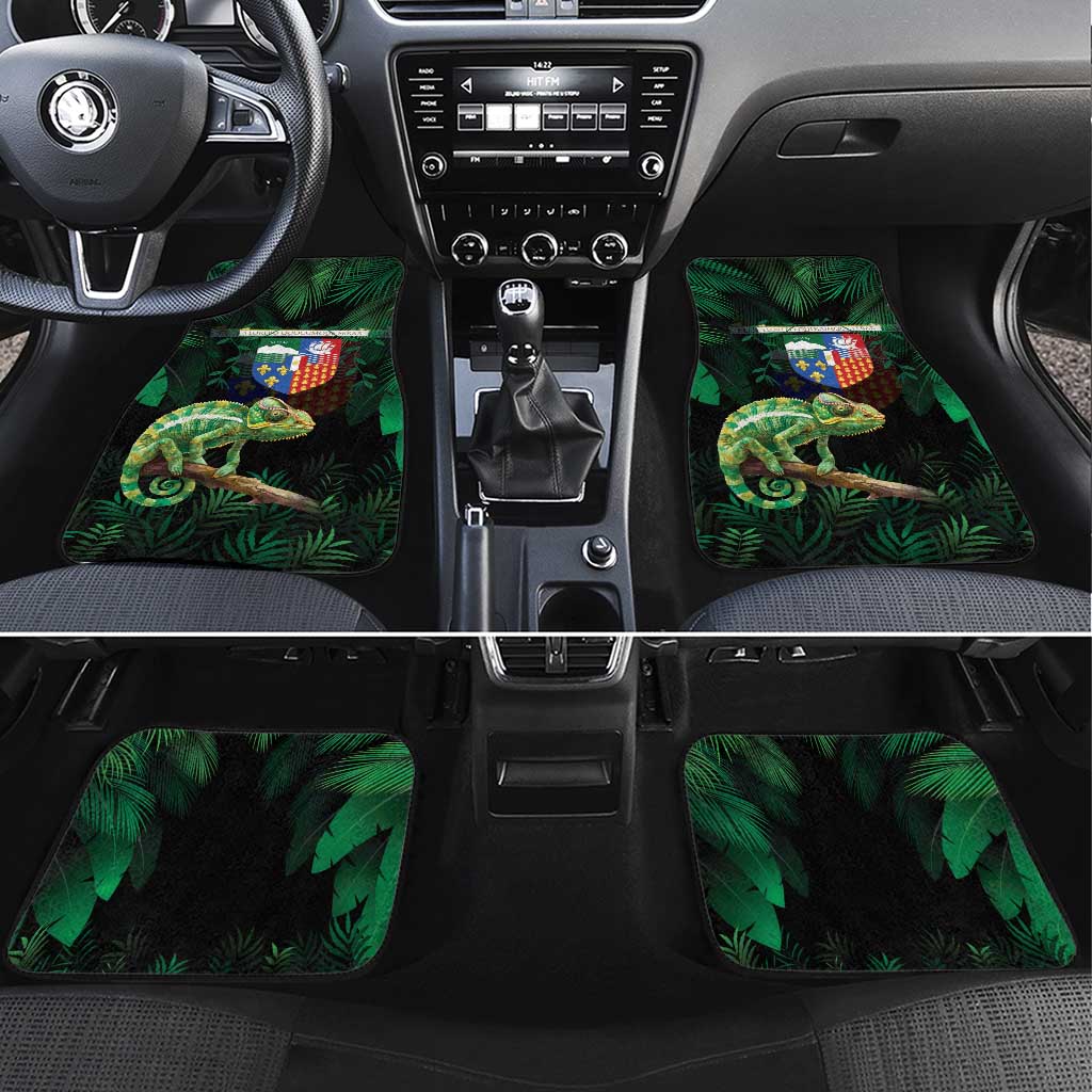 Reunion Island Car Mats Furcifer Pardalis With Coat Of Arms