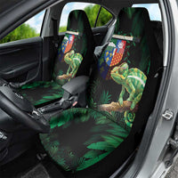 Reunion Island Car Seat Cover Furcifer Pardalis With Coat Of Arms