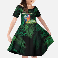 Reunion Island Family Matching Off Shoulder Maxi Dress and Hawaiian Shirt Furcifer Pardalis With Coat Of Arms