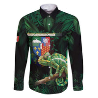 Reunion Island Family Matching Puletasi and Hawaiian Shirt Furcifer Pardalis With Coat Of Arms
