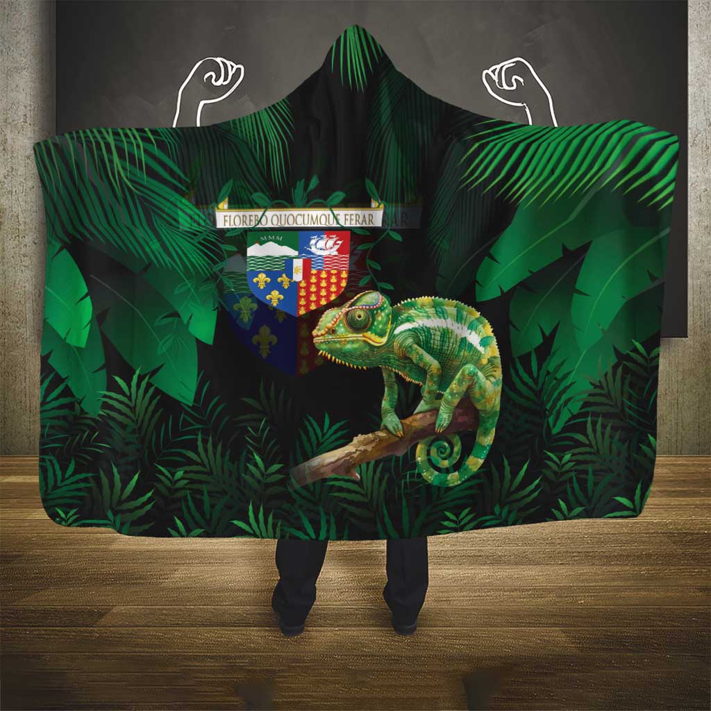 Reunion Island Hooded Blanket Furcifer Pardalis With Coat Of Arms