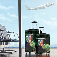 Reunion Island Luggage Cover Furcifer Pardalis With Coat Of Arms