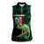 Reunion Island Women Sleeveless Polo Shirt Furcifer Pardalis With Coat Of Arms - Wonder Print Shop