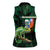 Reunion Island Women Sleeveless Polo Shirt Furcifer Pardalis With Coat Of Arms - Wonder Print Shop