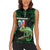 Reunion Island Women Sleeveless Polo Shirt Furcifer Pardalis With Coat Of Arms - Wonder Print Shop