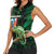 Reunion Island Women Sleeveless Polo Shirt Furcifer Pardalis With Coat Of Arms - Wonder Print Shop
