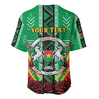 Personalised Burkina Faso Baseball Jersey Coat Of Arms Bogolan Pattern