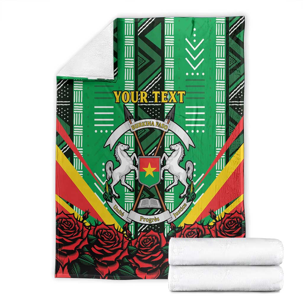 Personalised Burkina Faso Blanket Coat Of Arms Bogolan Pattern