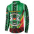 Personalised Burkina Faso Button Sweatshirt Coat Of Arms Bogolan Pattern