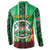 Personalised Burkina Faso Button Sweatshirt Coat Of Arms Bogolan Pattern