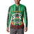 Personalised Burkina Faso Button Sweatshirt Coat Of Arms Bogolan Pattern