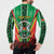 Personalised Burkina Faso Button Sweatshirt Coat Of Arms Bogolan Pattern