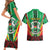 Personalised Burkina Faso Couples Matching Short Sleeve Bodycon Dress and Hawaiian Shirt Coat Of Arms Bogolan Pattern