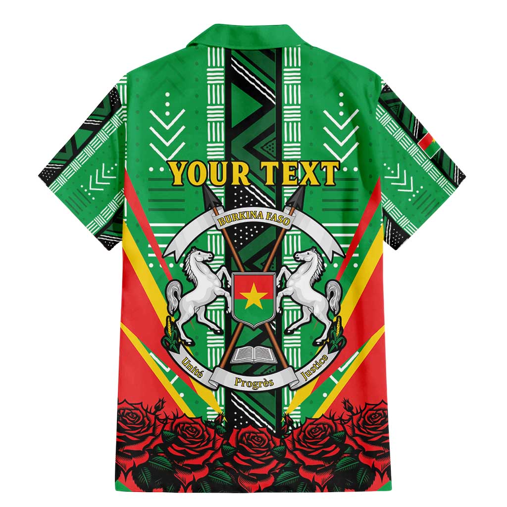 Personalised Burkina Faso Family Matching Mermaid Dress and Hawaiian Shirt Coat Of Arms Bogolan Pattern