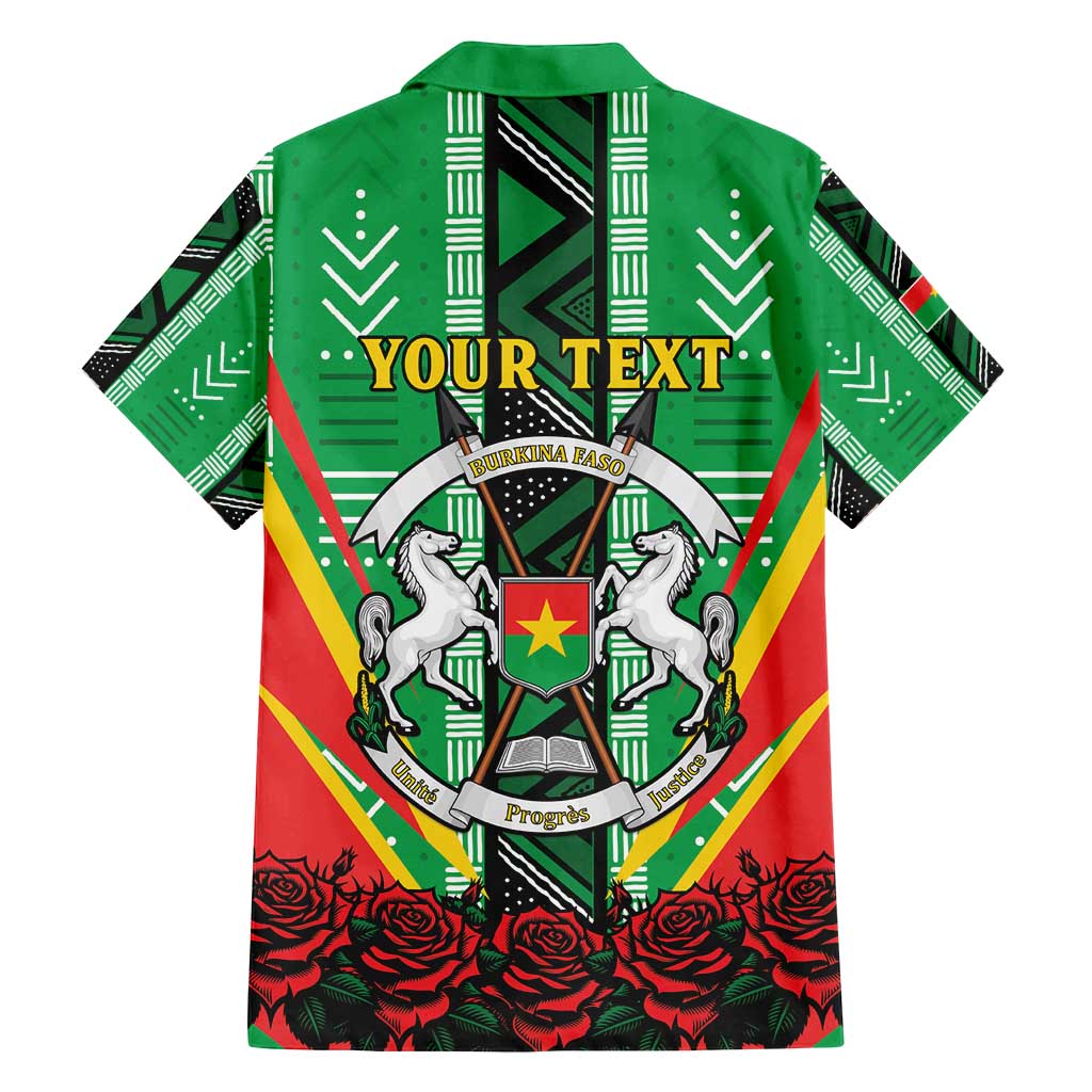 Personalised Burkina Faso Family Matching Off Shoulder Maxi Dress and Hawaiian Shirt Coat Of Arms Bogolan Pattern