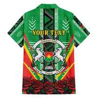 Personalised Burkina Faso Family Matching Short Sleeve Bodycon Dress and Hawaiian Shirt Coat Of Arms Bogolan Pattern