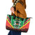 Personalised Burkina Faso Leather Tote Bag Coat Of Arms Bogolan Pattern