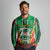 Personalised Burkina Faso Long Sleeve Polo Shirt Coat Of Arms Bogolan Pattern