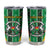 Personalised Burkina Faso Tumbler Cup Coat Of Arms Bogolan Pattern