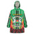 Personalised Burkina Faso Wearable Blanket Hoodie Coat Of Arms Bogolan Pattern
