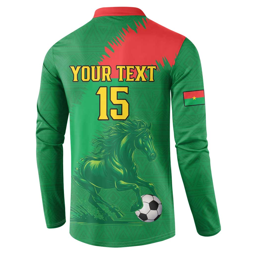 Custom Burkina Faso Football Button Sweatshirt Go Les Etalons